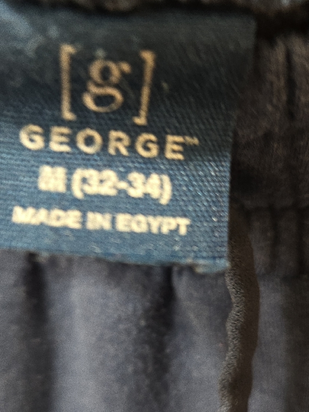 George Men's Drawstring Joggers - Blue - Picture 3 of 5
